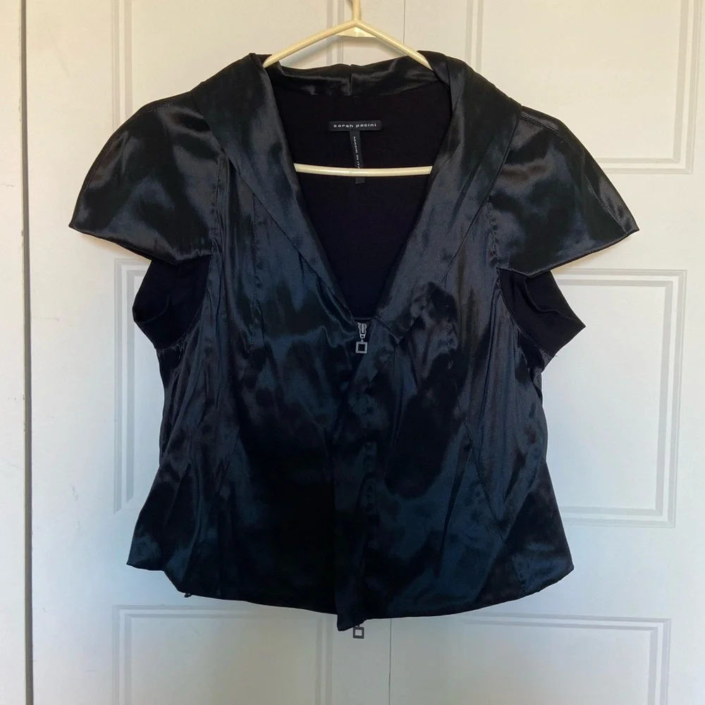 Sarah Pacini Black Satin - Picture 1 of 6